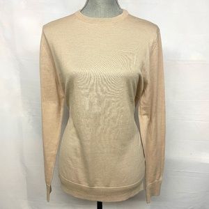100% Fine Merino Wool Crewneck Sweater – Size Small